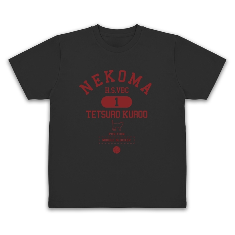 ハイキュー!! 黒尾鉄朗 カレッジ ドライTシャツ/BLACK-S 画像 2 | AniSmile