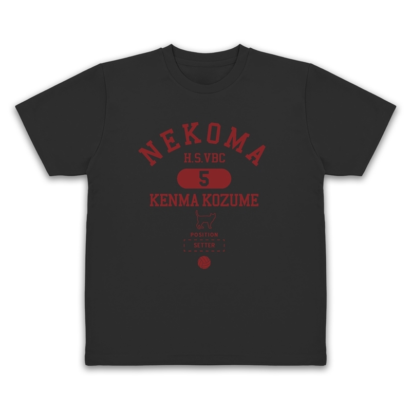 ハイキュー!! 孤爪研磨 カレッジ ドライTシャツ/BLACK-XL 画像 2 | AniSmile