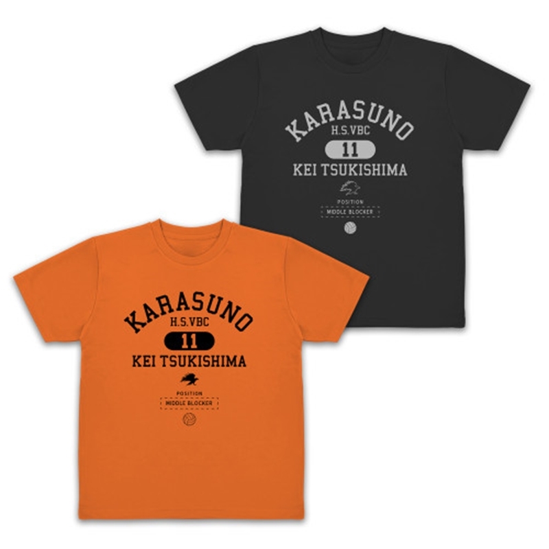 ハイキュー!! 月島 蛍 カレッジ ドライTシャツ/BLACK-M - 公式商品画像 | AniSmile