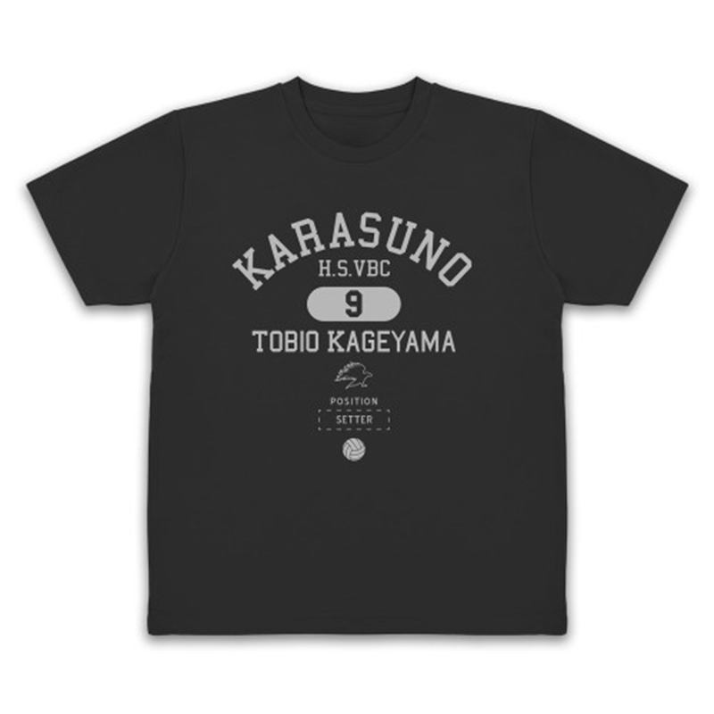 ハイキュー!! 影山飛雄 カレッジ ドライTシャツ/BLACK-M 画像 2 | AniSmile