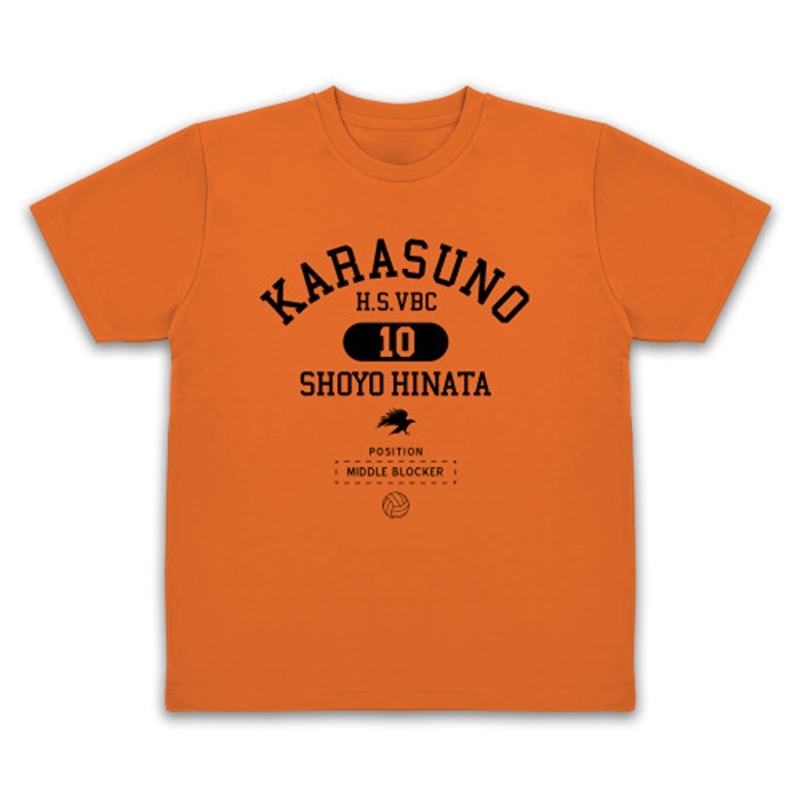 ハイキュー!! 日向翔陽 カレッジ ドライTシャツ/ORANGE-L 画像 2 | AniSmile