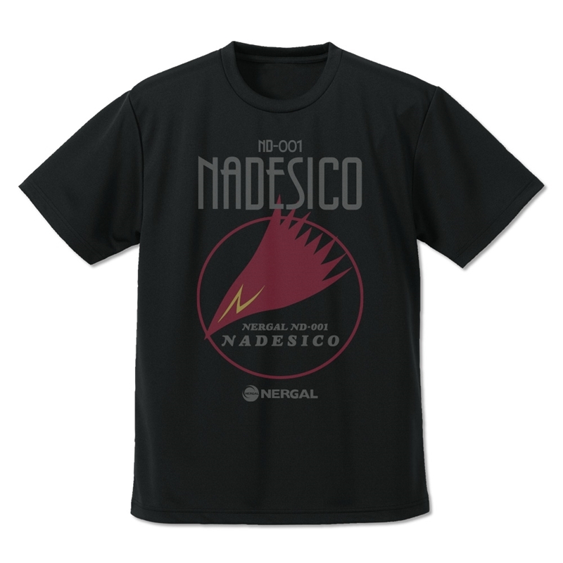 機動戦艦ナデシコ ナデシコロゴ ドライTシャツ/BLACK-L 画像 2 | AniSmile