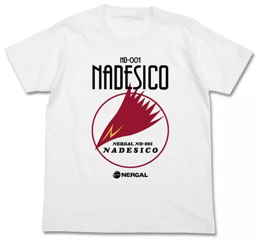 機動戦艦ナデシコ ナデシコロゴ Tシャツ/WHITE-L - 公式商品画像 | AniSmile