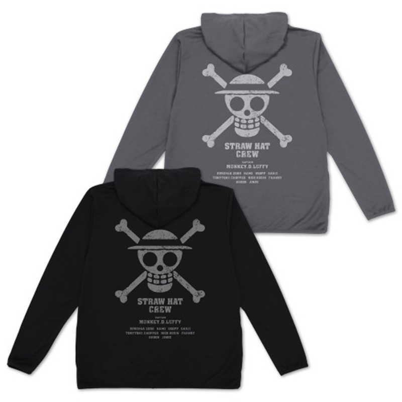 ワンピース 麦わらの一味 薄手ドライパーカー Ver.2.0/GRAY-XL - 公式商品画像 | AniSmile