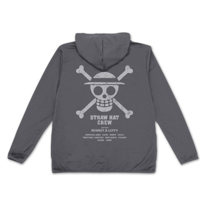 ワンピース 麦わらの一味 薄手ドライパーカー Ver.2.0/GRAY-XL 画像 3 | AniSmile