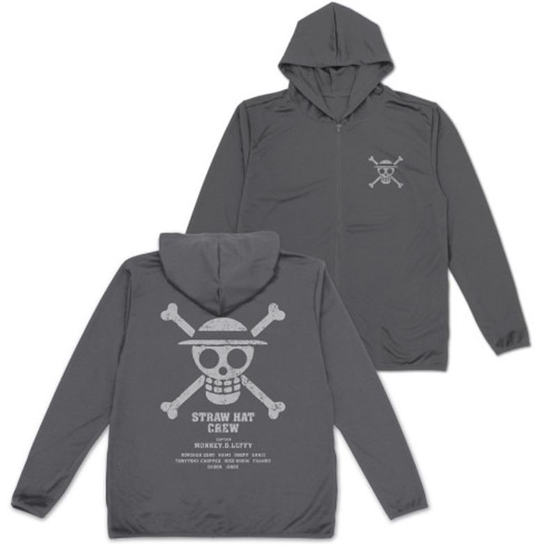 ワンピース 麦わらの一味 薄手ドライパーカー Ver.2.0/GRAY-M 画像 2 | AniSmile