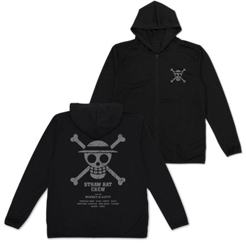 ワンピース 麦わらの一味 薄手ドライパーカー Ver.2.0/BLACK-L 画像 2 | AniSmile