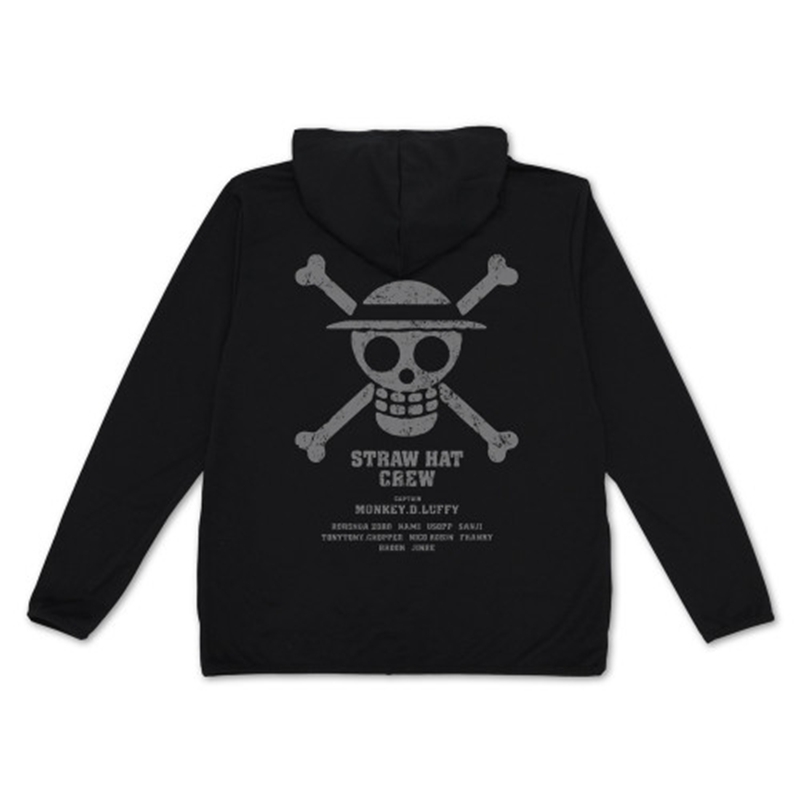 ワンピース 麦わらの一味 薄手ドライパーカー Ver.2.0/BLACK-L 画像 3 | AniSmile