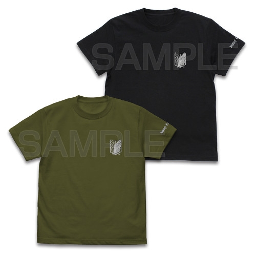 進撃の巨人 調査兵団 ワンポイント刺繍Tシャツ/MOSS-XL - 公式商品画像 | AniSmile