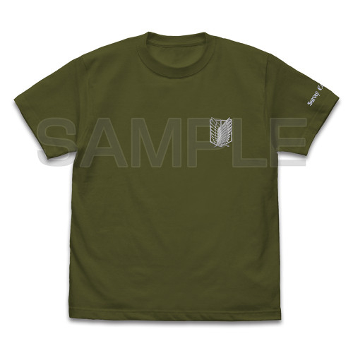進撃の巨人 調査兵団 ワンポイント刺繍Tシャツ/MOSS-M 画像 2 | AniSmile