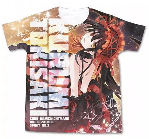 デート・ア・ライブ 原作版 時崎狂三フルグラフィックTシャツ/WHITE-L - 公式商品画像 | AniSmile