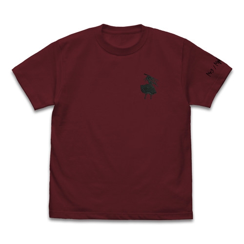 デート・ア・ライブⅤ 時崎狂三 ワンポイント刺繍Tシャツ/BURGUNDY-S 画像 3 | AniSmile