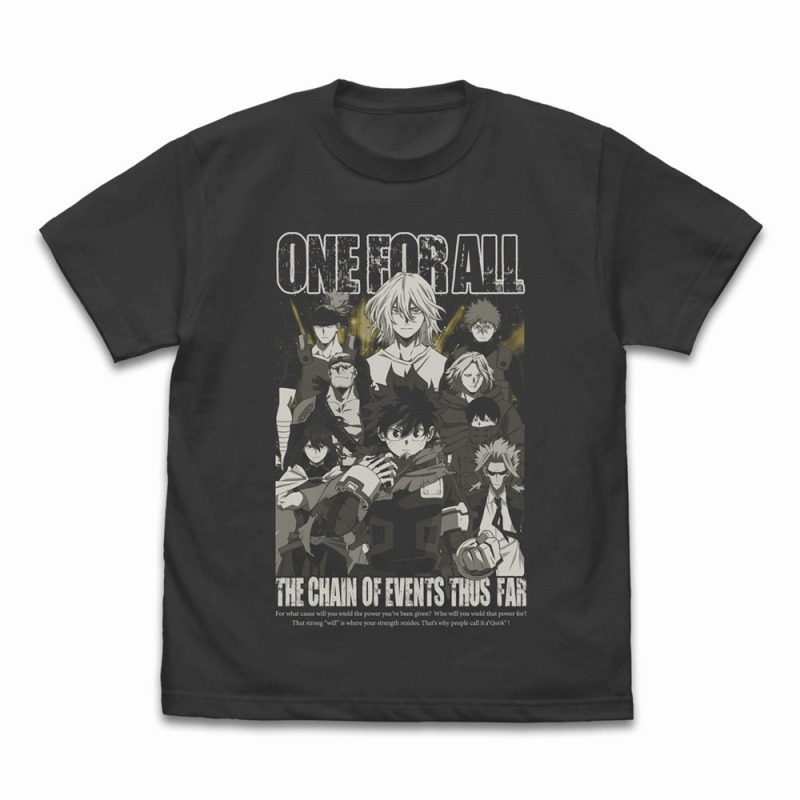 TVアニメ『僕のヒーローアカデミア』 歴代ワン・フォー・オール継承者 Tシャツ/SUMI-S - 公式商品画像 | AniSmile