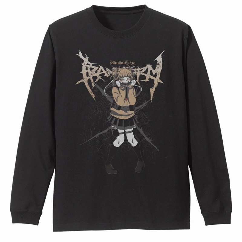 TVアニメ『僕のヒーローアカデミア』 トガヒミコ 袖リブロングスリーブTシャツ/BLACK-S - 公式商品画像 | AniSmile