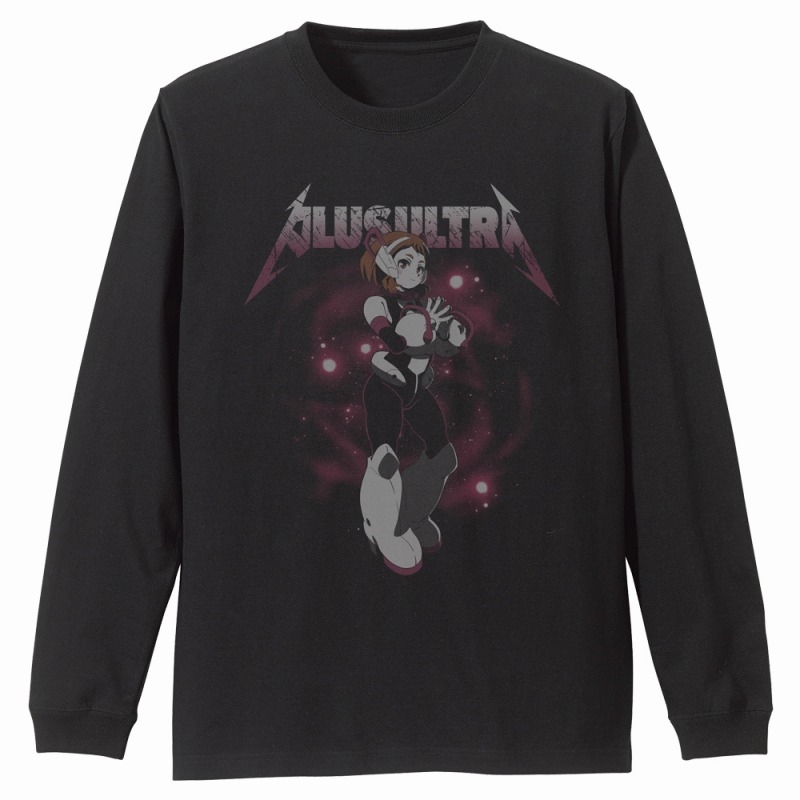 TVアニメ『僕のヒーローアカデミア』 麗日お茶子 袖リブロングスリーブTシャツ/BLACK-L 画像 2 | AniSmile