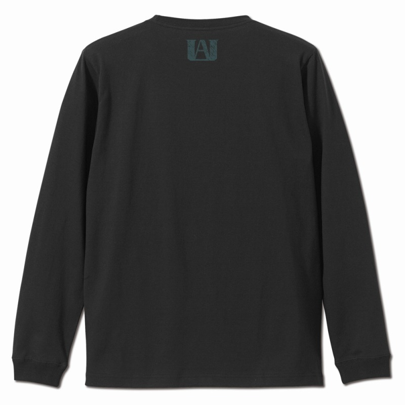 TVアニメ『僕のヒーローアカデミア』 緑谷出久 袖リブロングスリーブTシャツ/BLACK-L 画像 3 | AniSmile