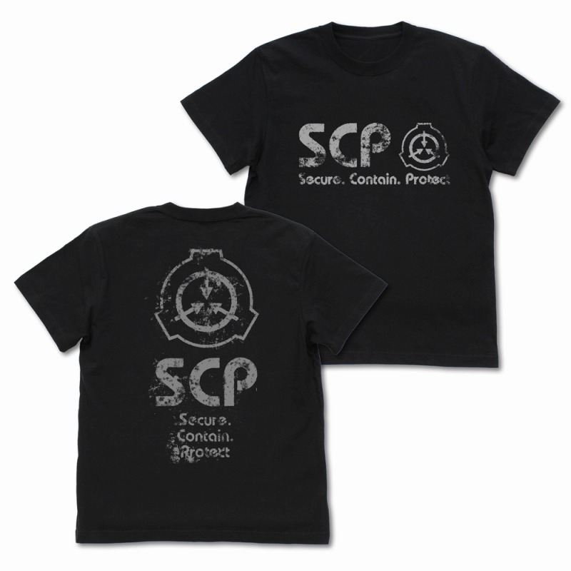 SCP財団 ヴィンテージロゴ Tシャツ/BLACK-XL - 公式商品画像 | AniSmile