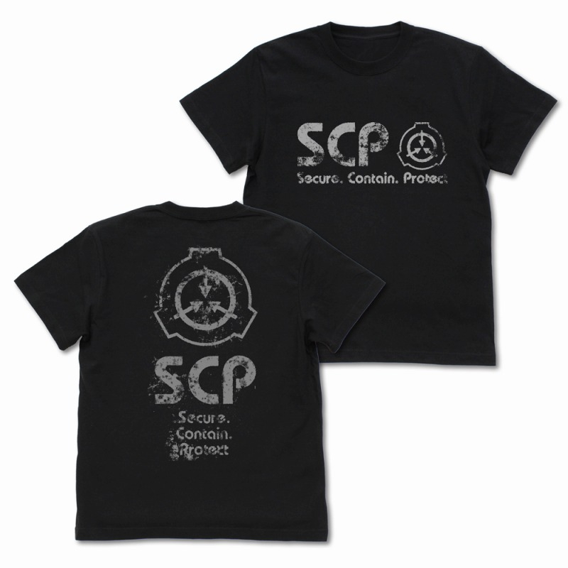 SCP財団 ヴィンテージロゴ Tシャツ/BLACK-L - 公式商品画像 | AniSmile