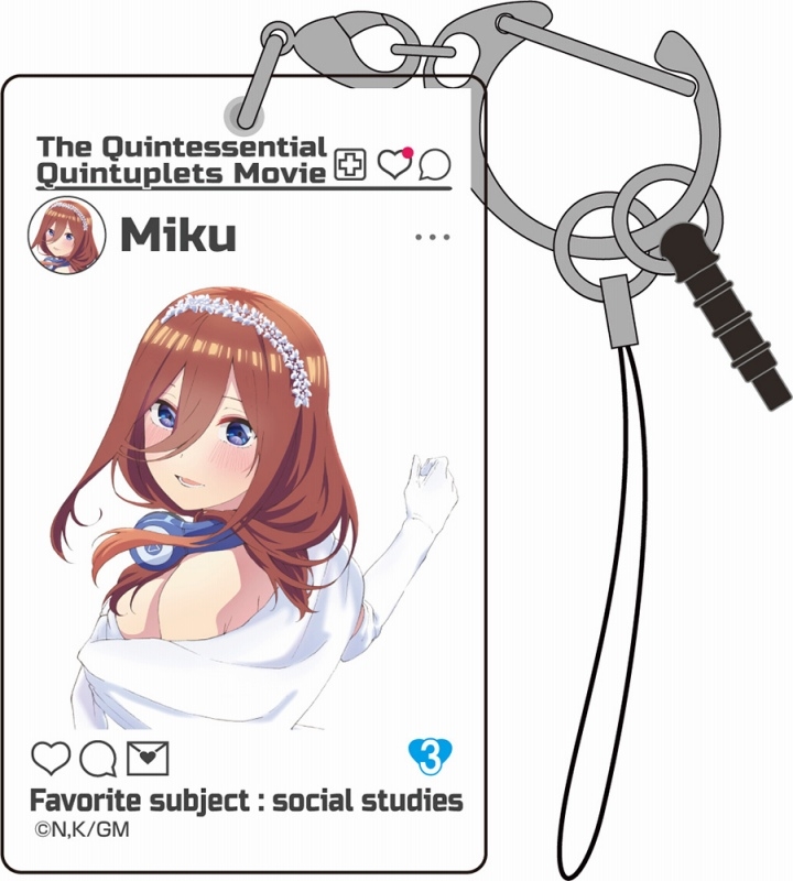 映画「五等分の花嫁」 中野三玖 SNS風アクリルマルチキーホルダー - 公式商品画像 | AniSmile