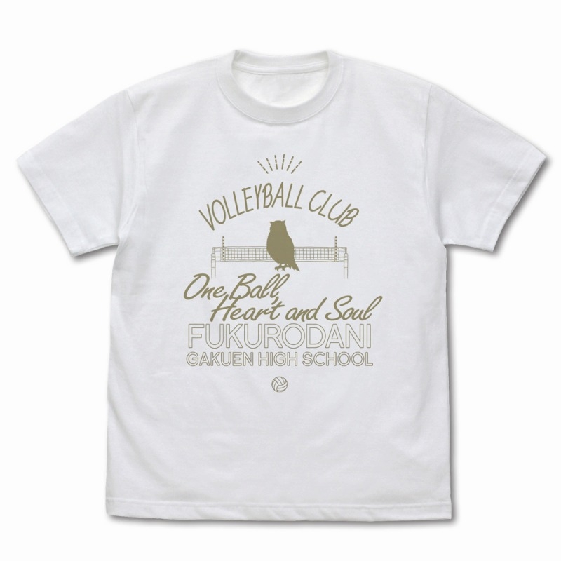 ハイキュー!! 梟谷学園高校バレーボール部 アイコンマークカレッジ Tシャツ/WHITE-M - 公式商品画像 | AniSmile