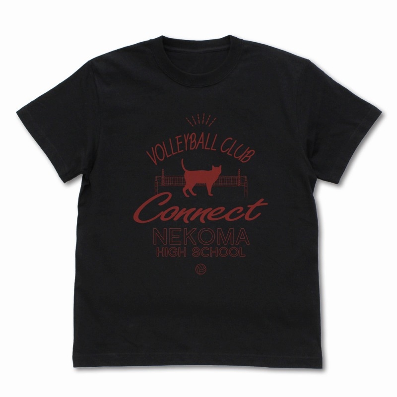 ハイキュー!! 音駒高校バレーボール部 アイコンマークカレッジ Tシャツ/BLACK-S - 公式商品画像 | AniSmile