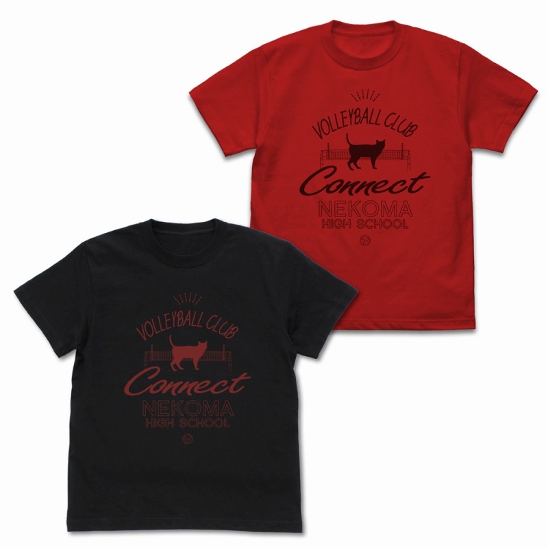 ハイキュー!! 音駒高校バレーボール部 アイコンマークカレッジ Tシャツ/BLACK-S 画像 2 | AniSmile