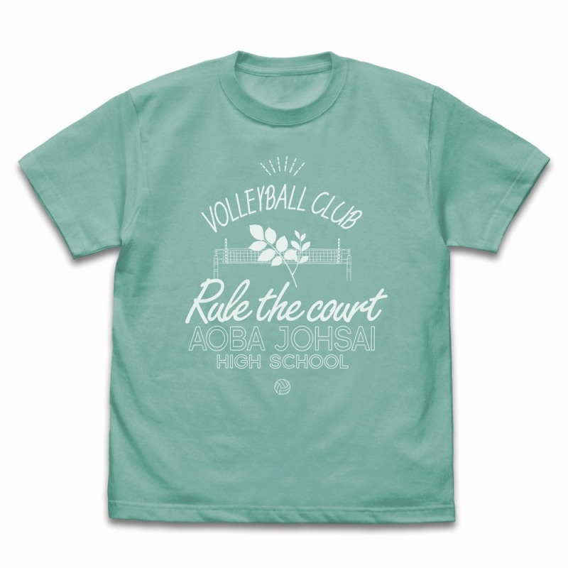 ハイキュー!! 青葉城西高校バレーボール部 アイコンマークカレッジ Tシャツ/MINT GREEN-S - 公式商品画像 | AniSmile
