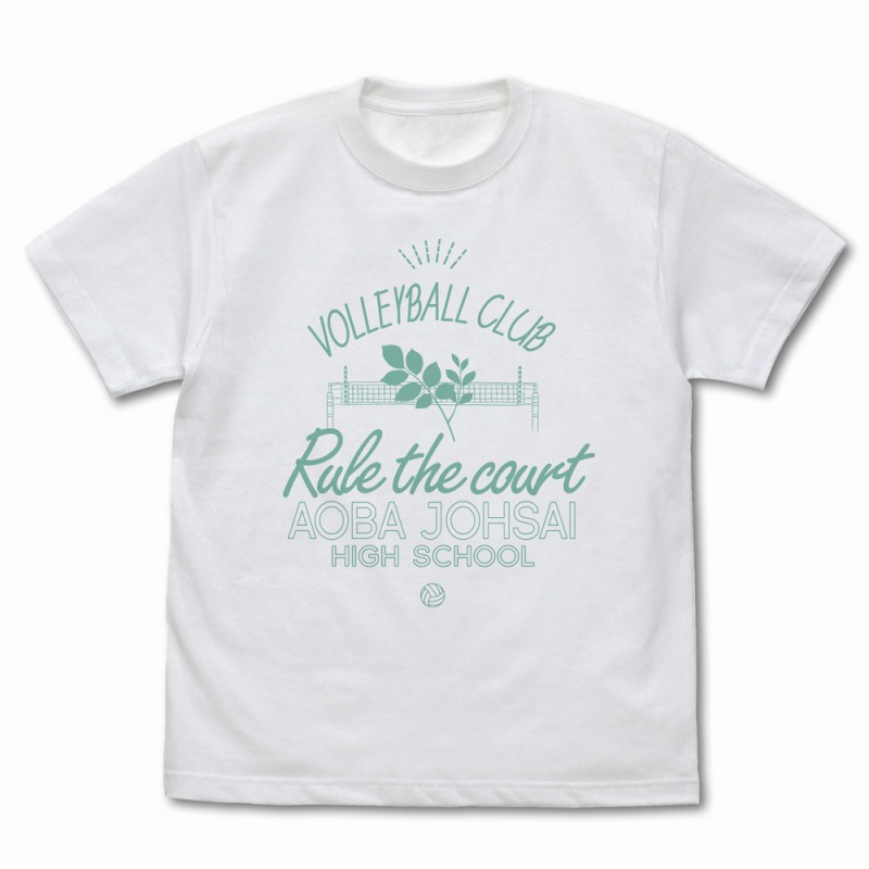 ハイキュー!! 青葉城西高校バレーボール部 アイコンマークカレッジ Tシャツ/WHITE-L - 公式商品画像 | AniSmile