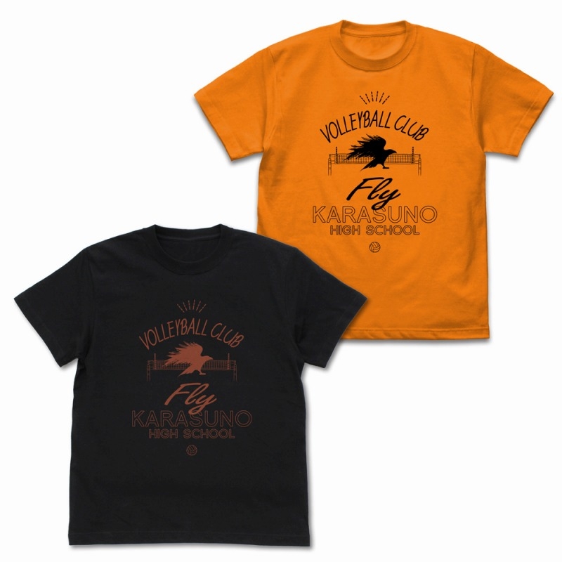 ハイキュー!! 烏野高校排球部 アイコンマークカレッジ Tシャツ/ORANGE-L 画像 2 | AniSmile