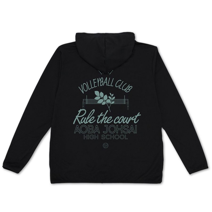 ハイキュー!! 青葉城西高校バレーボール部 薄手ドライパーカー/BLACK-L - 公式商品画像 | AniSmile