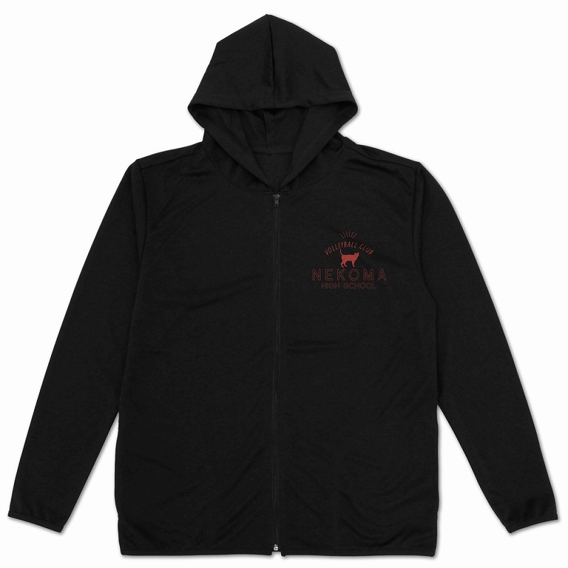 ハイキュー!! 音駒高校バレーボール部 薄手ドライパーカー/BLACK-L 画像 2 | AniSmile