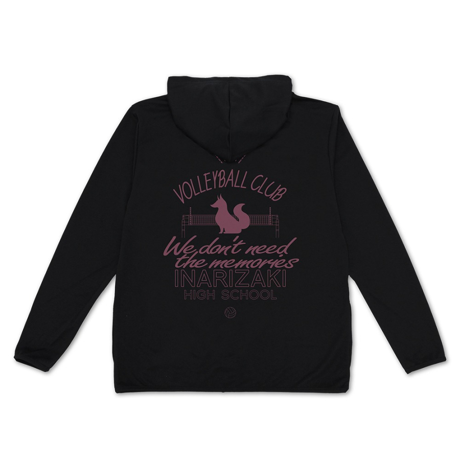 ハイキュー!! 稲荷崎高校バレーボール部 薄手ドライパーカー/BLACK-L - 公式商品画像 | AniSmile