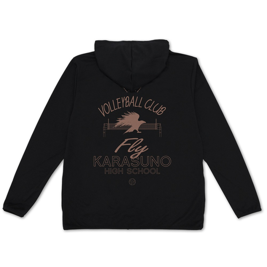 ハイキュー!! 烏野高校排球部 薄手ドライパーカー/BLACK-XL - 公式商品画像 | AniSmile