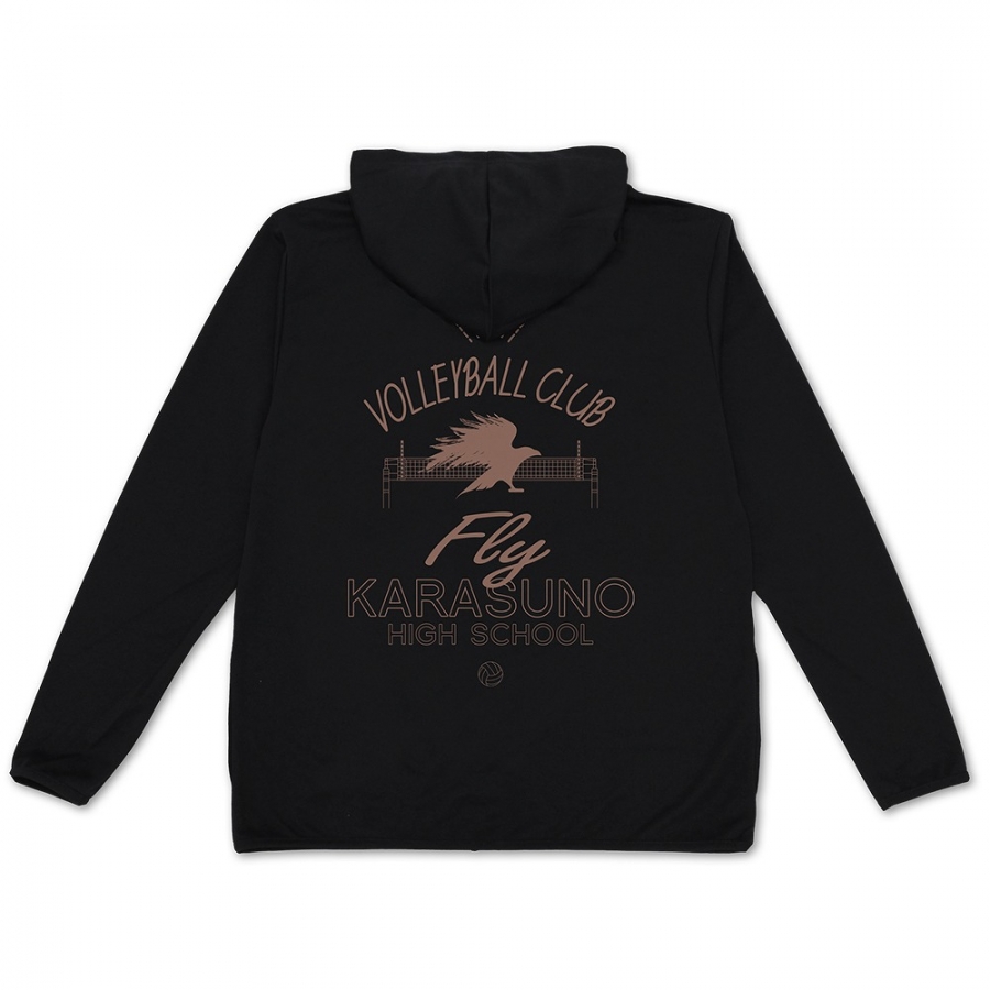 ハイキュー!! 烏野高校排球部 薄手ドライパーカー/BLACK-L - 公式商品画像 | AniSmile
