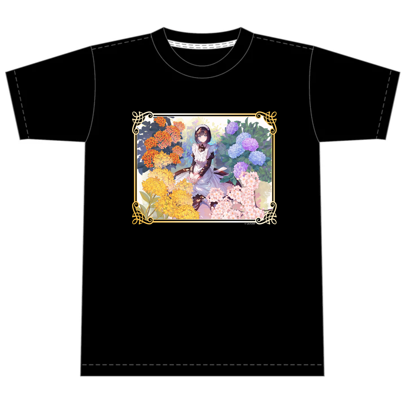 「メイドさんは食べるだけ」Tシャツ 黒 - 公式商品画像 | AniSmile