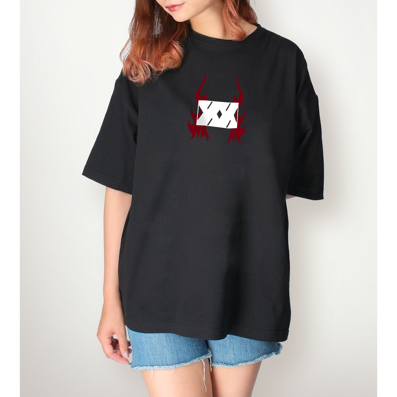 TVアニメ『家庭教師ヒットマンREBORN!』 描き下ろし XANXUS(10年後) カジュアルコーデver. 着用BIGシルエットTシャツユニセックス(サイズ/L) 画像 5 | AniSmile