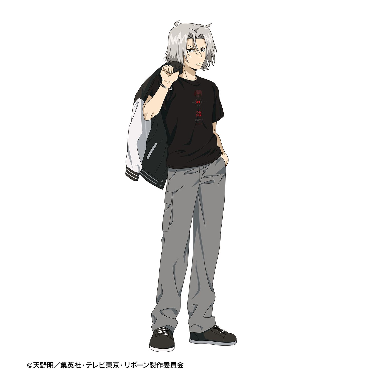 TVアニメ『家庭教師ヒットマンREBORN!』 描き下ろし 獄寺 隼人 カジュアルコーデver. 着用Tシャツメンズ(サイズ/M) 画像 3 | AniSmile