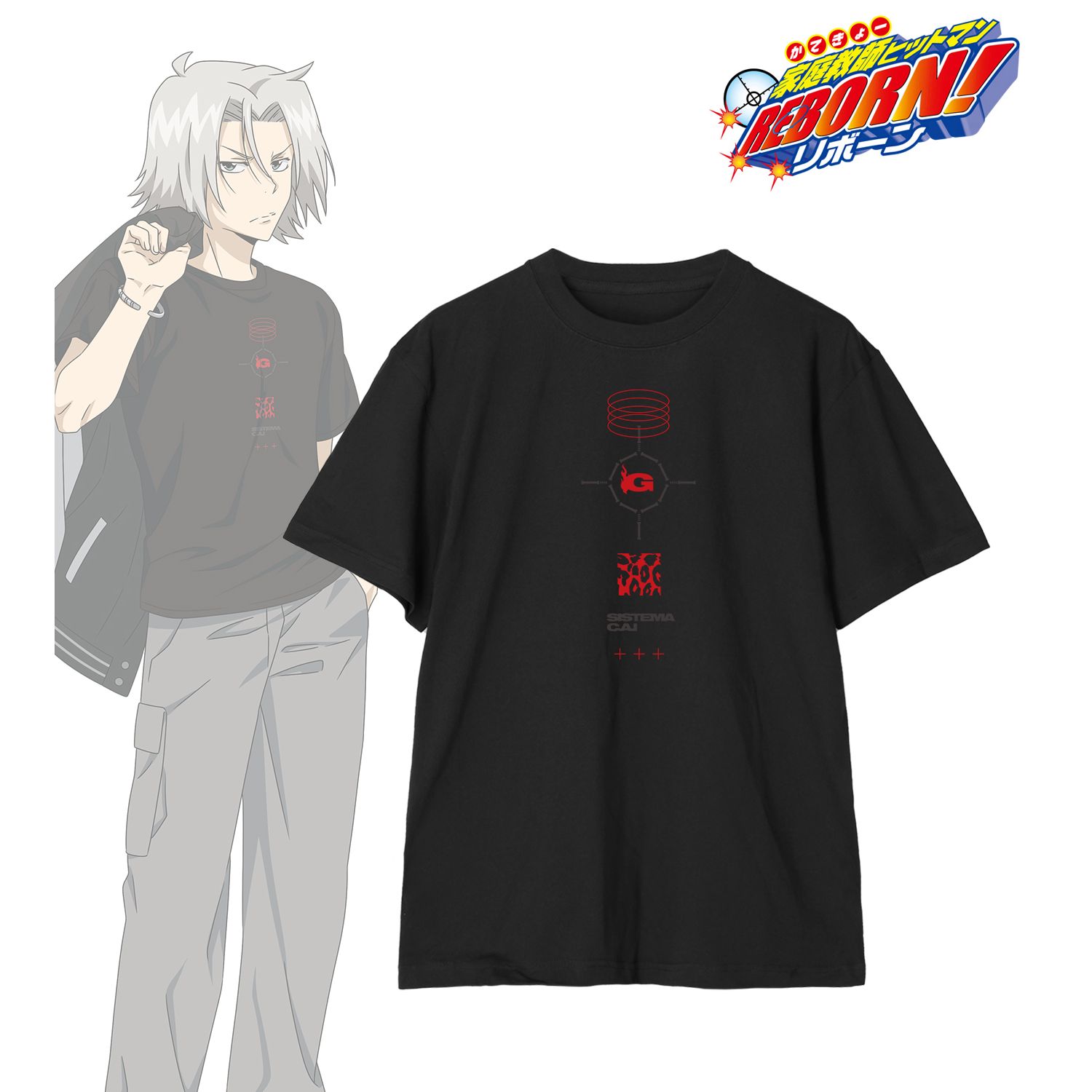 TVアニメ『家庭教師ヒットマンREBORN!』 描き下ろし 獄寺 隼人 カジュアルコーデver. 着用Tシャツレディース(サイズ/XL) 画像 2 | AniSmile