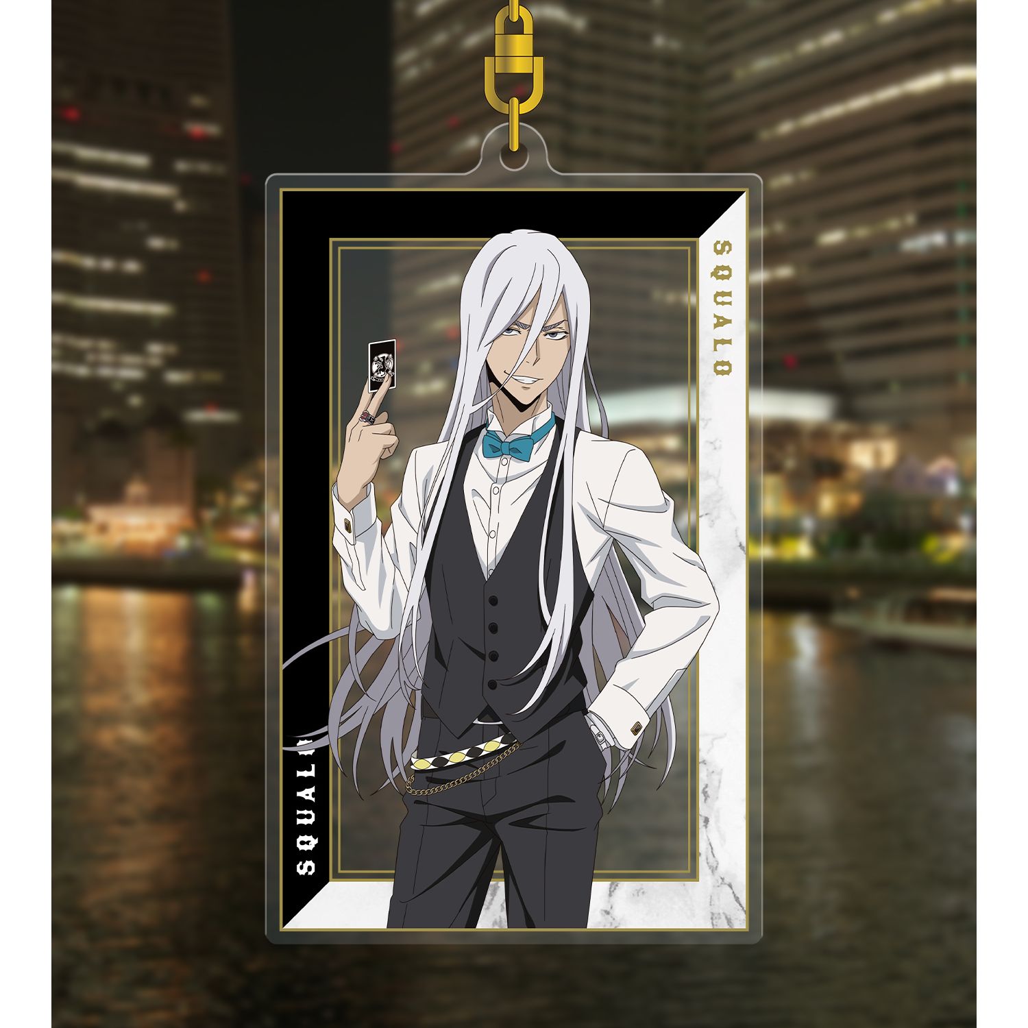TVアニメ『家庭教師ヒットマンREBORN!』 描き下ろし スペルビ・スクアーロ(10年後) カジノver. BIGアクリルキーホルダー 画像 3 | AniSmile