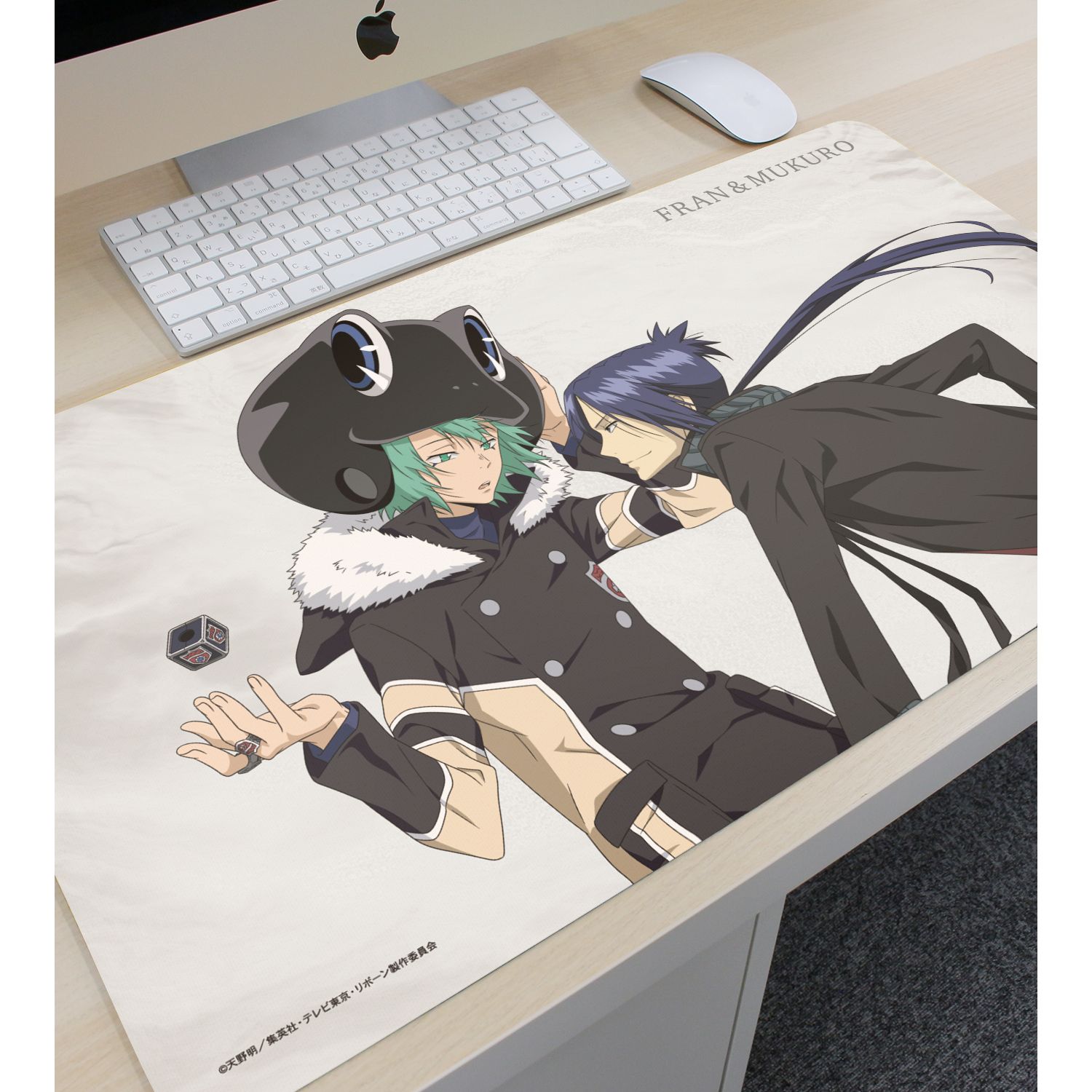 TVアニメ『家庭教師ヒットマンREBORN!』 描き下ろし 六道 骸(10年後) & フラン 修業風景ver. マルチデスクマット 画像 3 | AniSmile