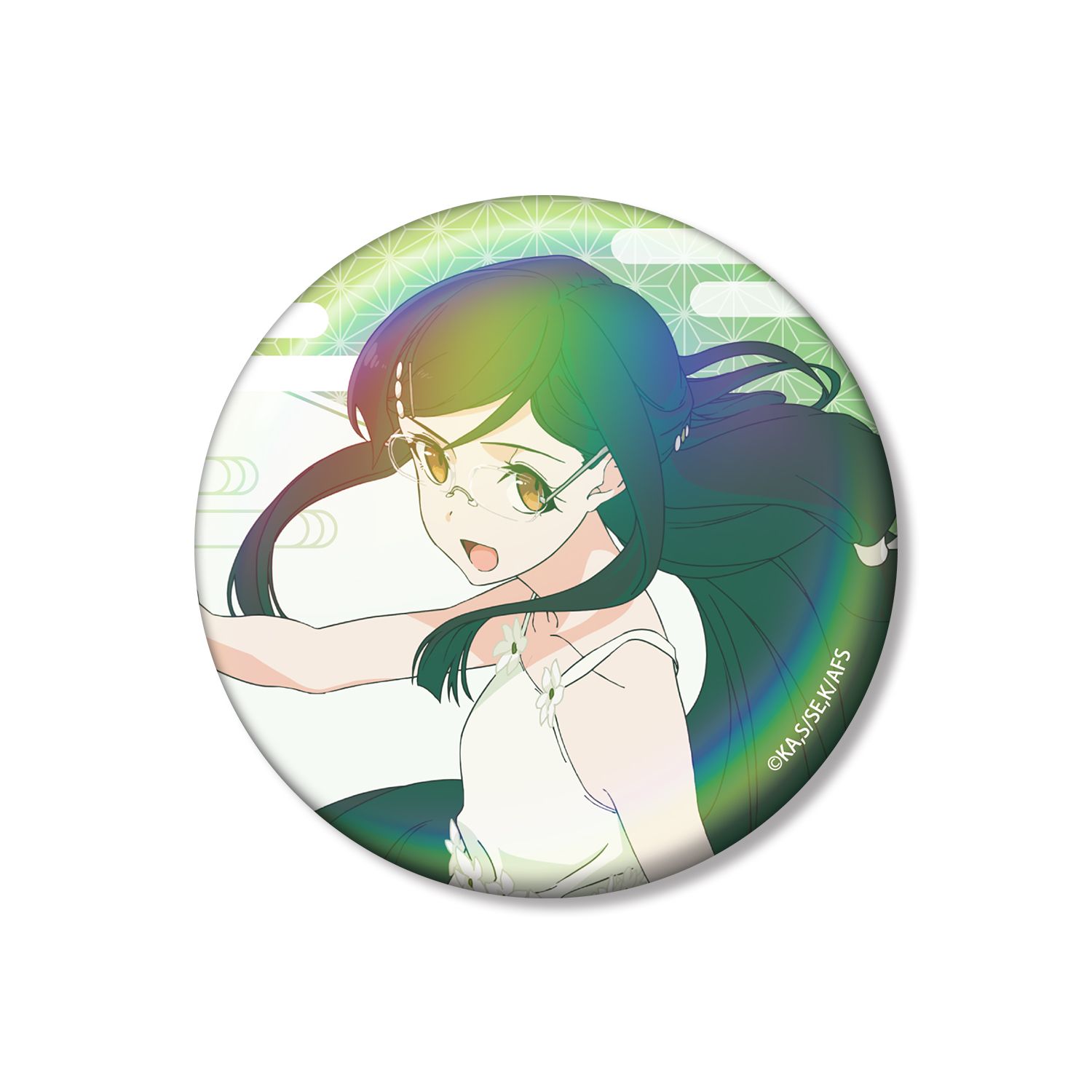 テレビアニメ『春夏秋冬代行者 春の舞』 葉桜瑠璃 75mmオーロラ缶バッジ - 公式商品画像 | AniSmile