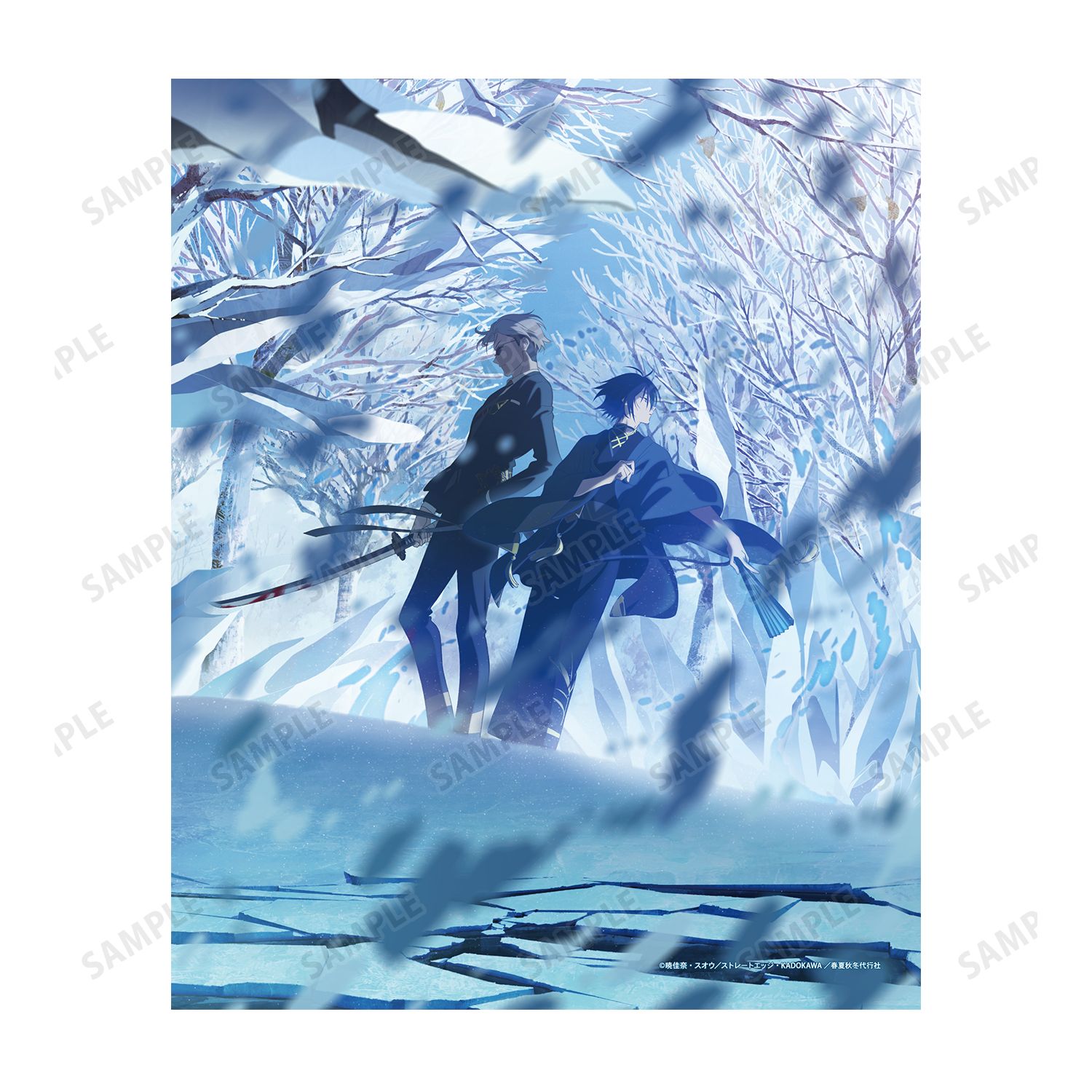 テレビアニメ『春夏秋冬代行者 春の舞』 寒椿狼星&寒月凍蝶 キービジュアル F3号キャンバスボード 画像 3 | AniSmile
