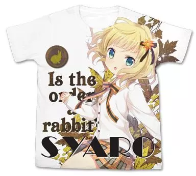 ご注文はうさぎですか?? シャロ フルグラフィックTシャツ/WHITE-L - 公式商品画像 | AniSmile