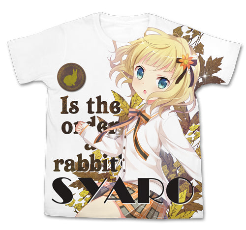 ご注文はうさぎですか?? シャロ フルグラフィックTシャツ/WHITE-S - 公式商品画像 | AniSmile