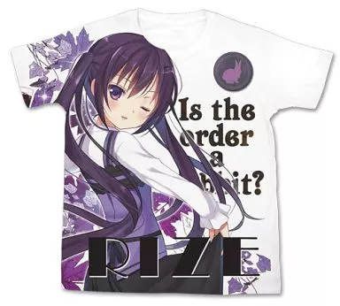 ご注文はうさぎですか?? リゼ フルグラフィックTシャツ/WHITE-XL - 公式商品画像 | AniSmile