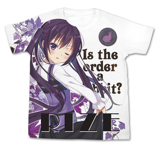 ご注文はうさぎですか?? リゼ フルグラフィックTシャツ/WHITE-S - 公式商品画像 | AniSmile