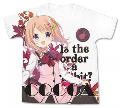 ご注文はうさぎですか?? ココア フルグラフィックTシャツ/WHITE-L - 公式商品画像 | AniSmile