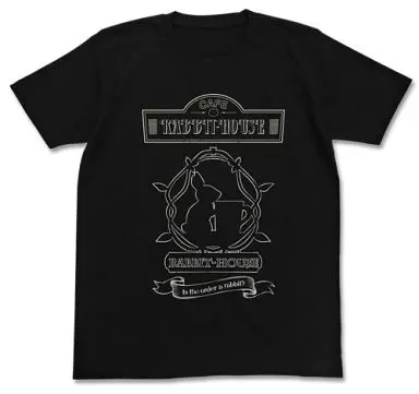 ご注文はうさぎですか? ラビットハウスTシャツ/BLACK-XL - 公式商品画像 | AniSmile