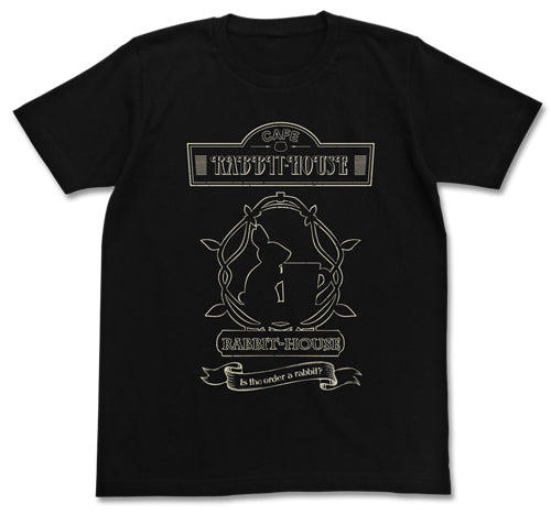 ご注文はうさぎですか? ラビットハウスTシャツ/BLACK-S - 公式商品画像 | AniSmile