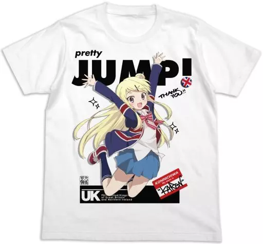 きんいろモザイク Pretty Days Jumpingカレン フルカラーTシャツ/WHITE-M - 公式商品画像 | AniSmile